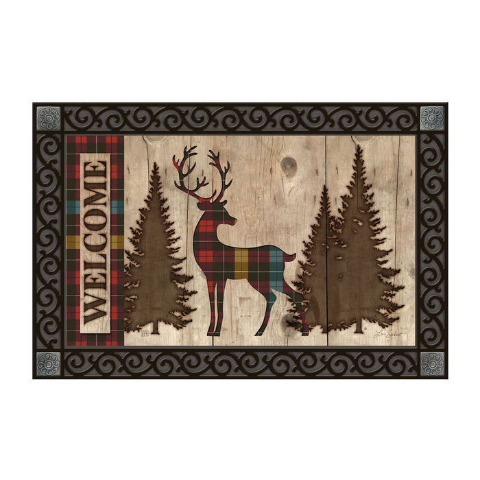 Mat Mate - Plaid Deer Silhouette