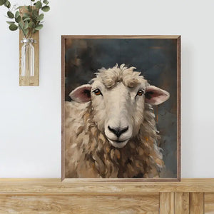 Blue Rust Sheep Wall Art