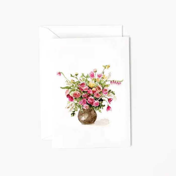 Watercolor Mini Notecards Rose Bouquet