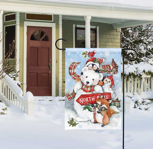 Garden Flag - North Pole Friends