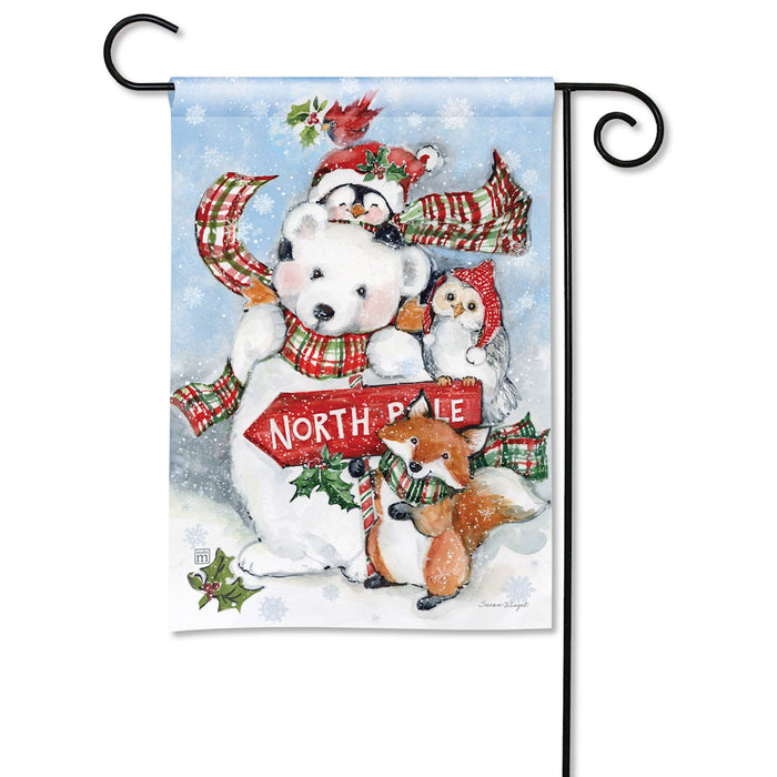 Garden Flag - North Pole Friends