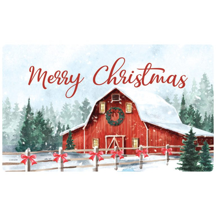 Mat Insert - Snowy Barn