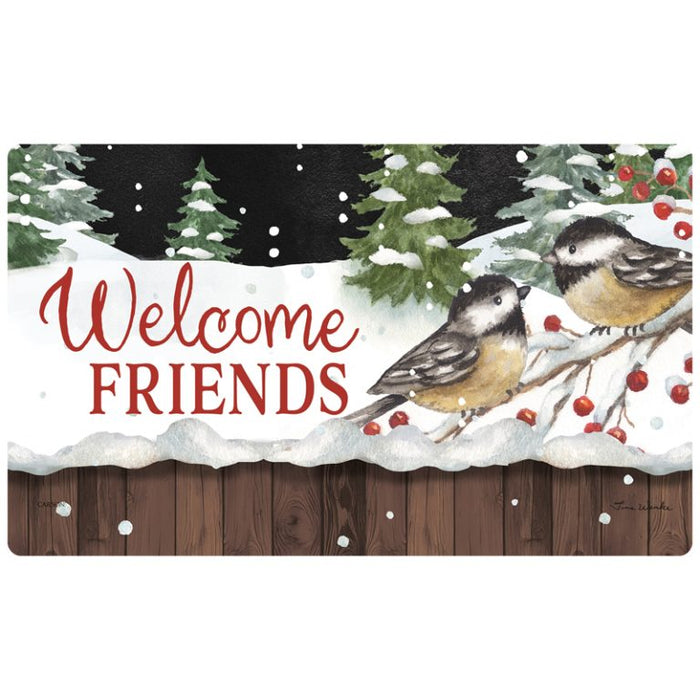 Mat Insert - Chickadee Winter