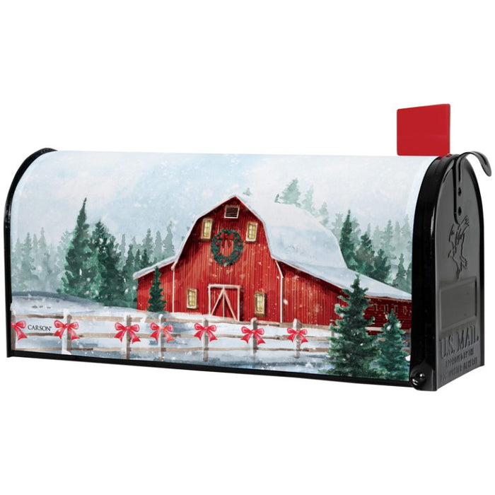Mailbox Cover - Snowy Barn