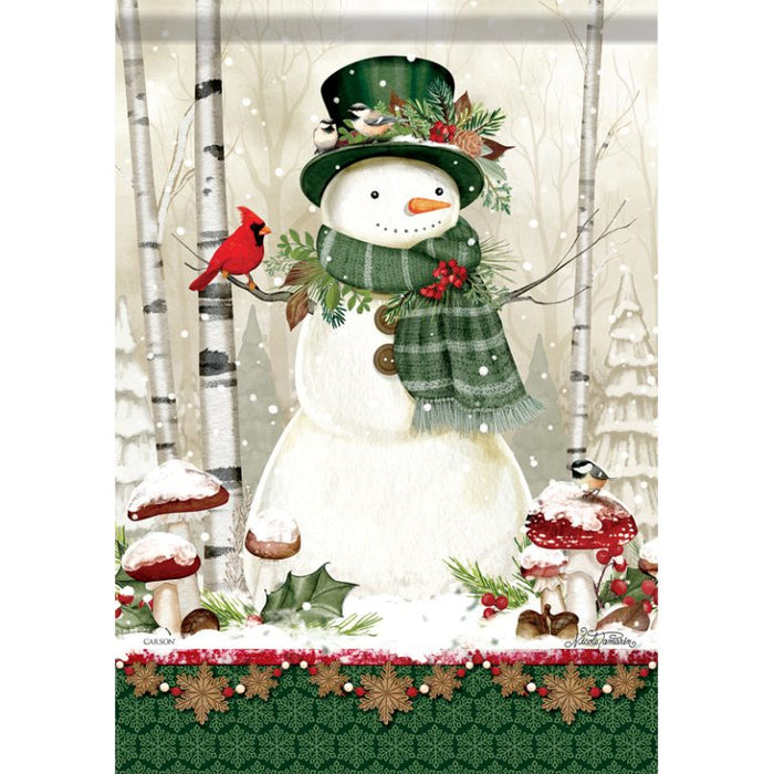Garden Flag - Mushroom Snowman