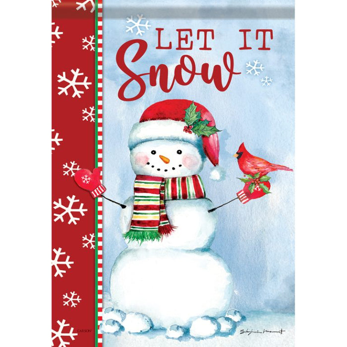 Standard Flag - Snowman Cardinal