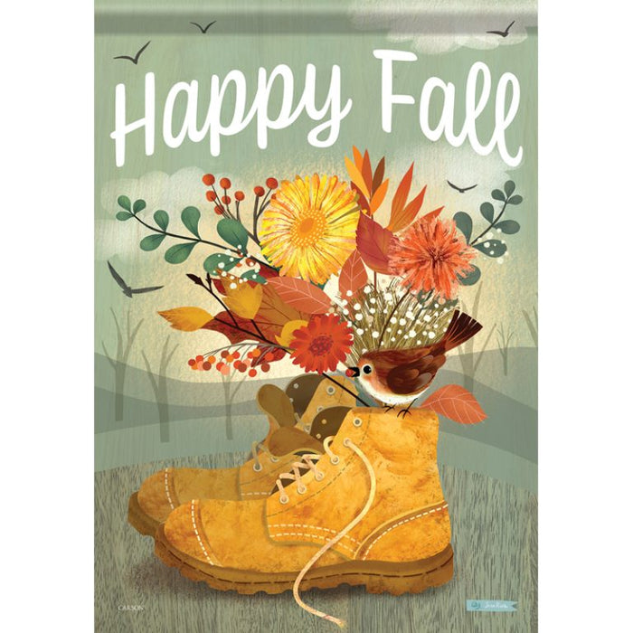 Garden Flag - Fall Floral Boots