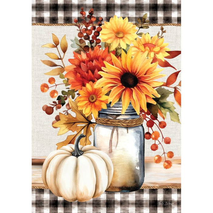 Garden Flag - Fall Floral Jar