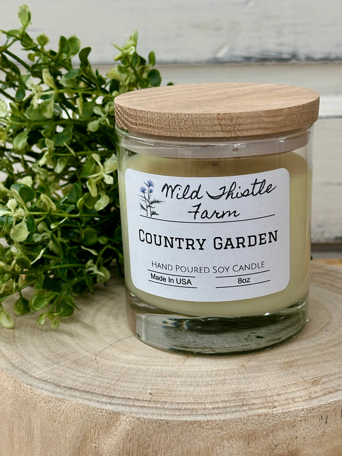 8oz Soy Candle-Country Garden