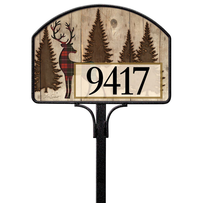 Yard DeSign - Plaid Deer Silhouette