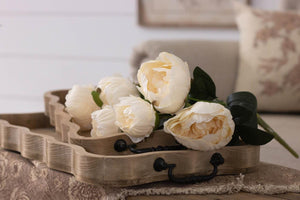 Scalloped Wood Tray LG