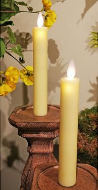 LC3326-Yellow-Flameless Tapers - 9" - ST/2