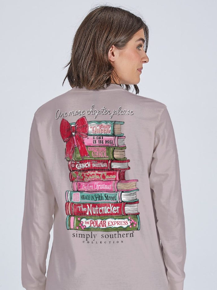 Simply Southern LS Tee - Books Driftwood
