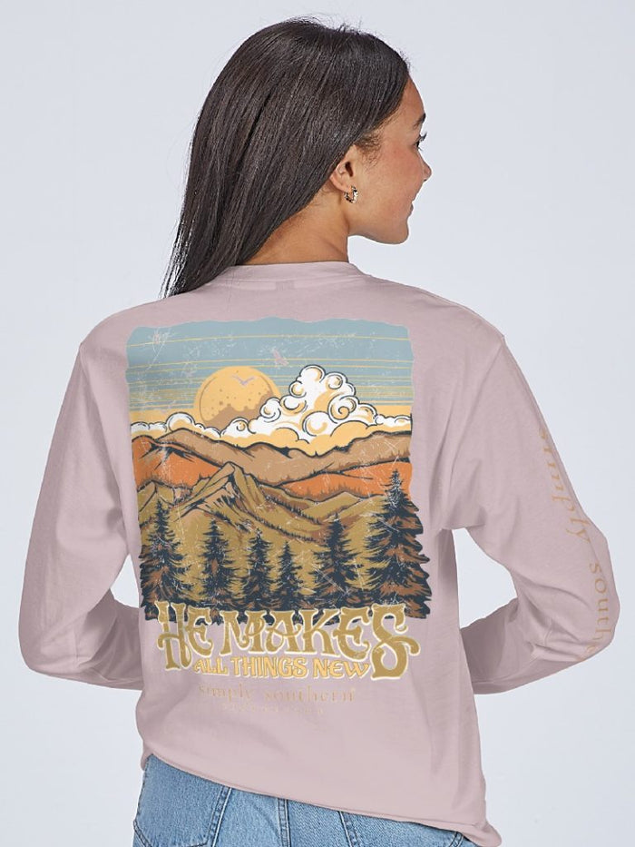 Simply Southern LS Tee - New Driftwood