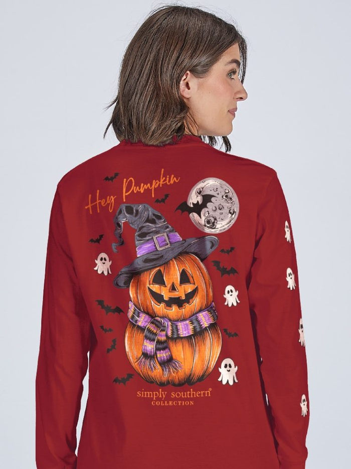 Simply Southern LS Tee - Pumpkin Carmine