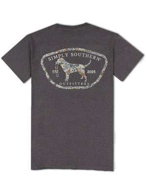 Simply Southern Tee - Camo Dog Iron Heather