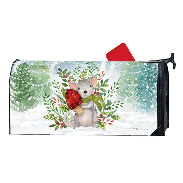 Mailbox Cover - Winter Mouse
