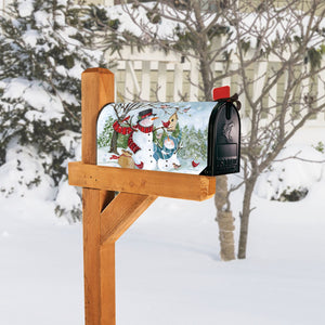 Mailbox Cover - Snowmen Birds