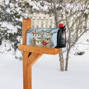 Mailbox Cover - Winter Bird Houses