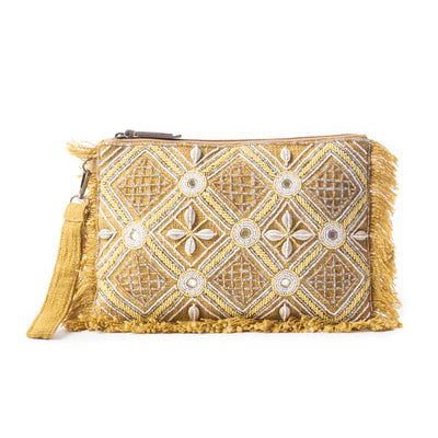 Myra Bag - Desert Diamond Pouch In Brown