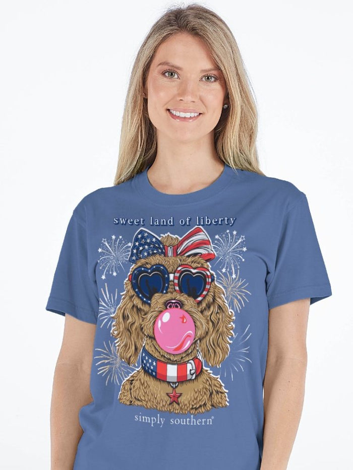 Simply Southern Tee - Dog Liberty Wave