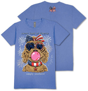 Simply Southern Tee - Dog Liberty Wave
