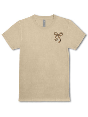 Simply Southern Tee - Leo Bow Washed Ecru