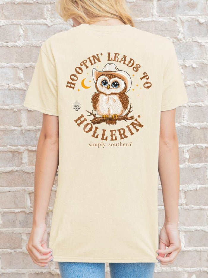 Simply Southern Tee - Owl Natural