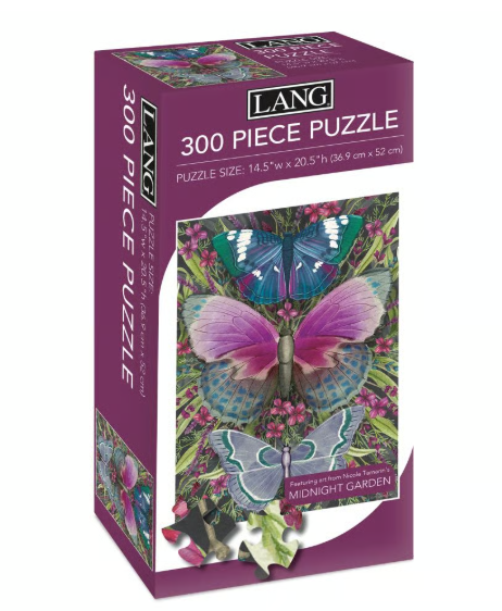 Lang 300 Piece Puzzle - Midnight Garden Butterflies