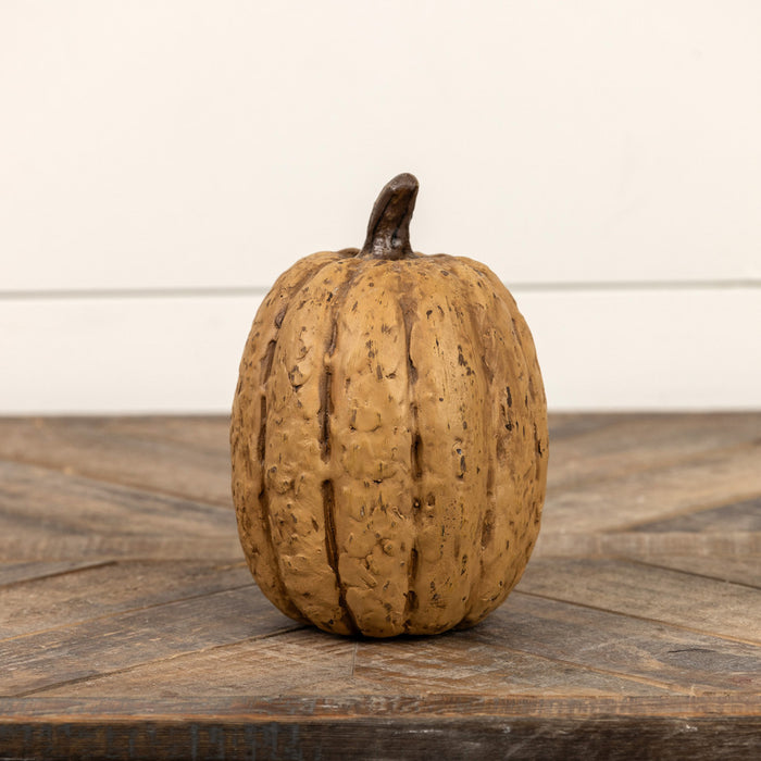 7.5" Beige Tall Pumpkin