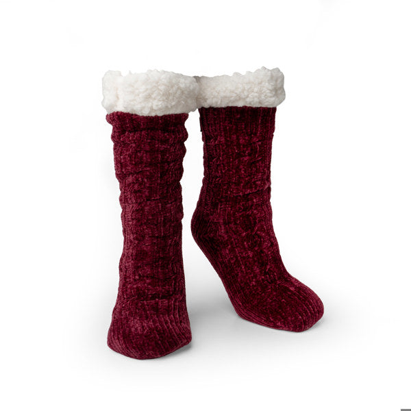 Beyond Soft Slipper Socks Wine