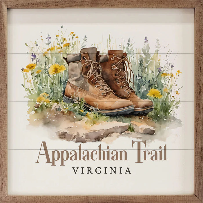 Boots in Flowers Wall Art