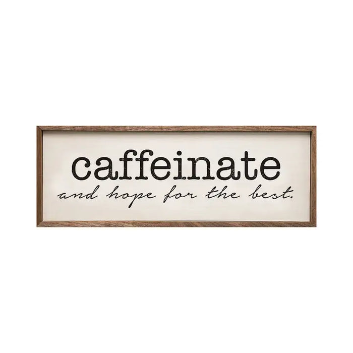Caffeinate White Wall Art