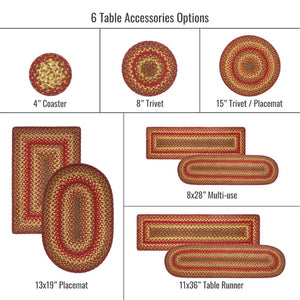 Braided Placemat HS 13x19 Oval - Cider Barn