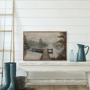 Dock By The Lake Wall Art