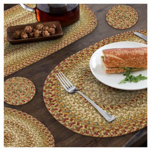 Braided Placemat HS 13x19 Oval - Harvest
