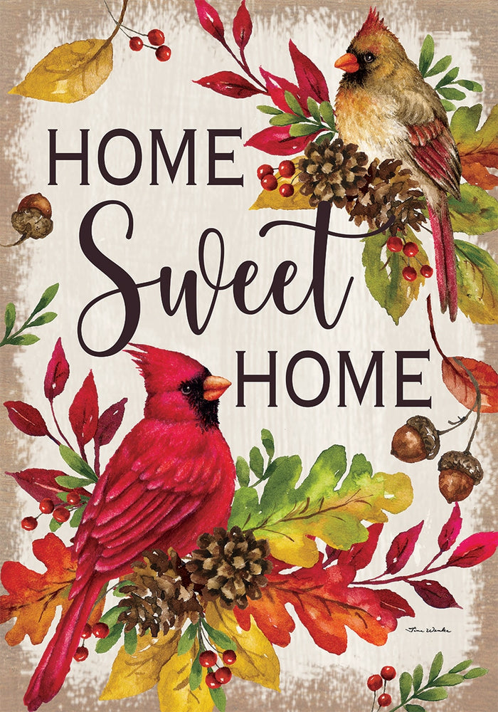 Garden Flag - Home Sweet Cardinals