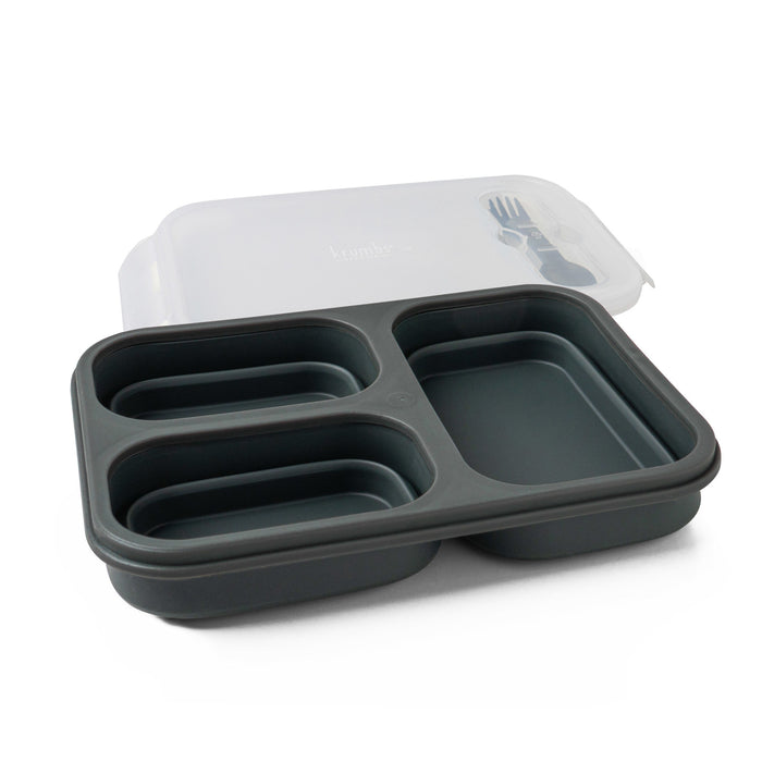 Collapsible Silicone Meal Prep Container - Black
