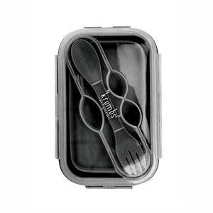 Collapsible Silicone Lunch Container - Black