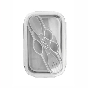 Collapsible Silicone Lunch Container - Grey