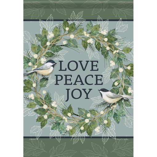 Garden Flag - Love Peace Joy
