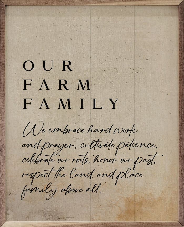 Our Farm Family Neutral Wall Art