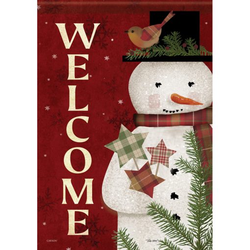 Garden Flag - Primitive Snowman