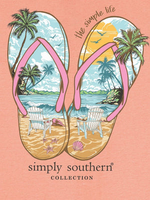 Simply Southern Tee - Sandal Peach