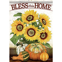 Standard Flag - Sunflowers and Gourds