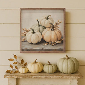 White Pumpkins Wall Art