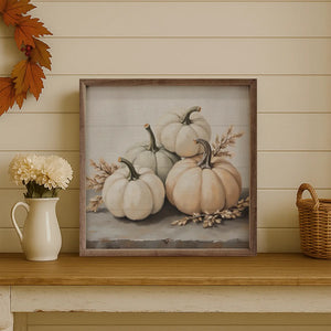 White Pumpkins Wall Art