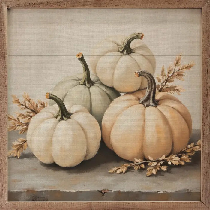 White Pumpkins Wall Art