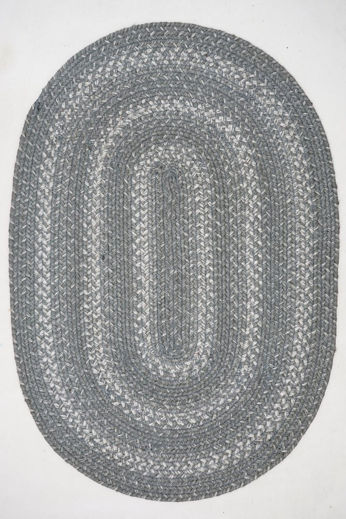 Braided Rug HS 4x6 Oval - Grey Cloud