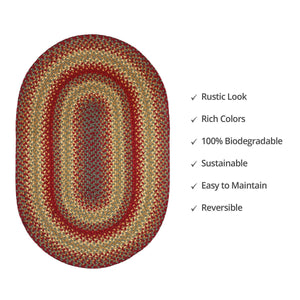 Braided Rug HS 5x8 Oval - Cider Barn